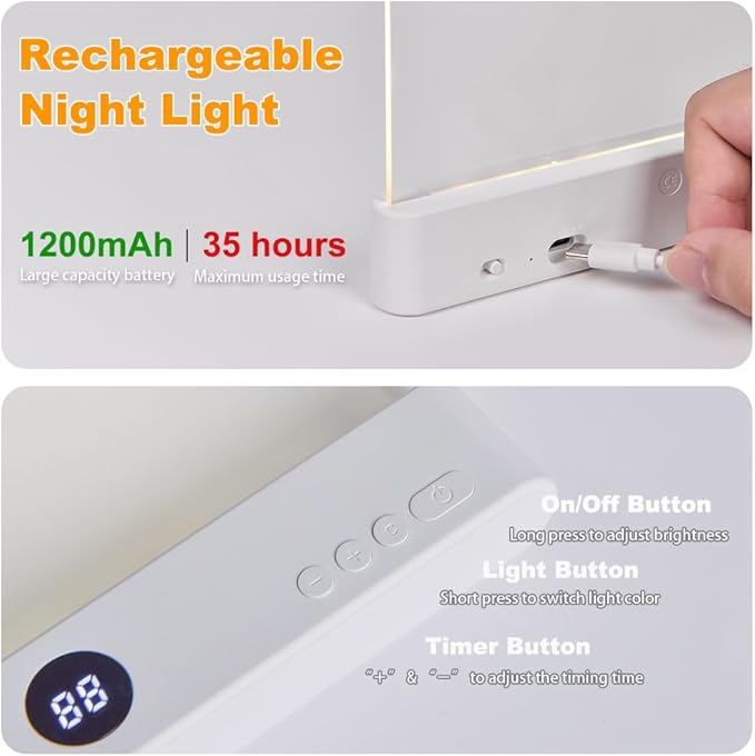 Night Reading Lamp with Soft, Eye-Comfort Glow