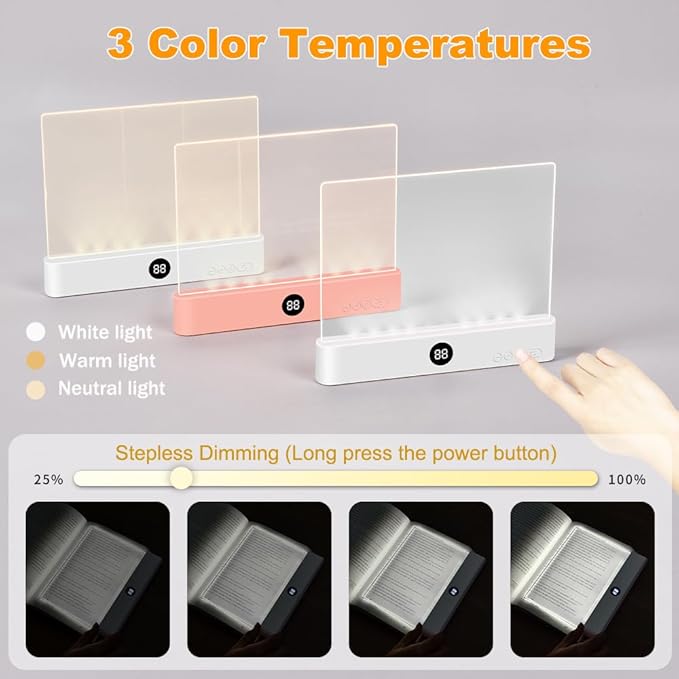Night Reading Lamp with Soft, Eye-Comfort Glow