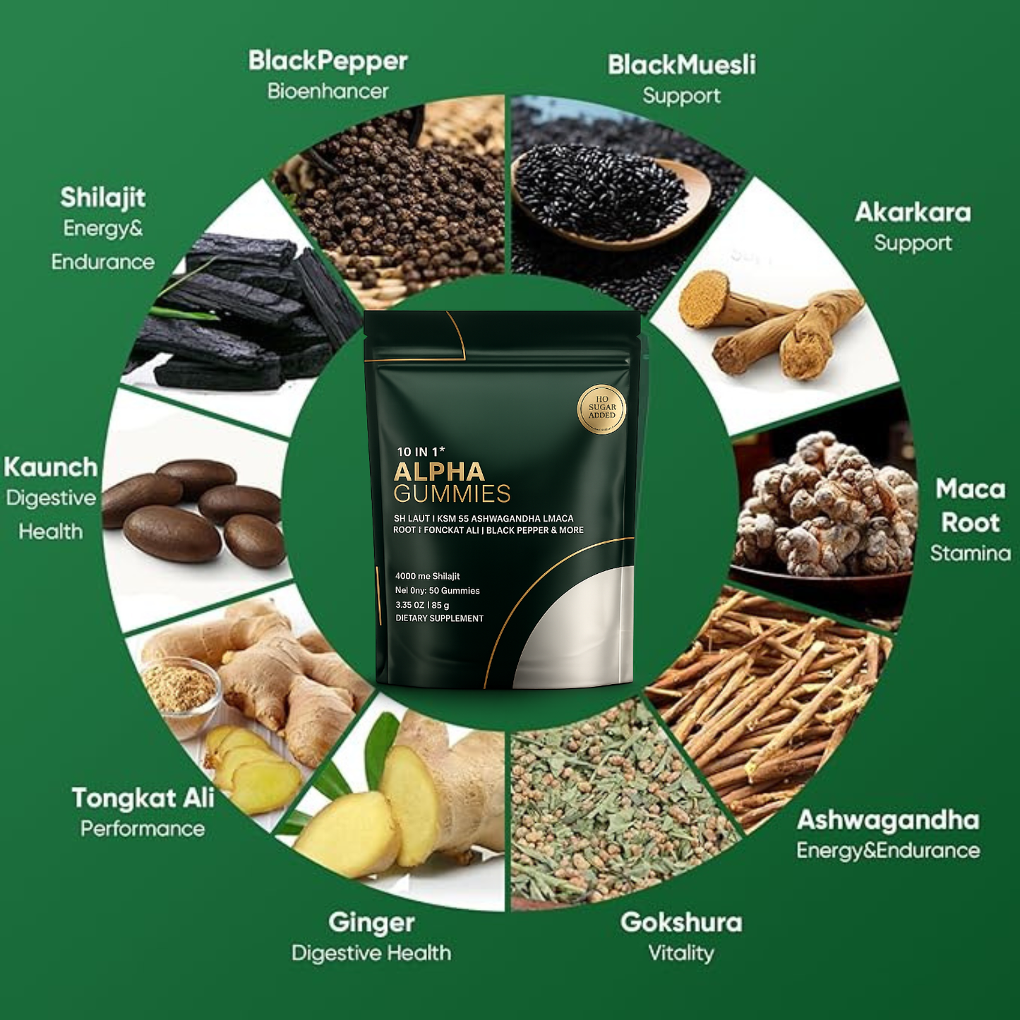10 in 1 Alpha Gummies Shilajit